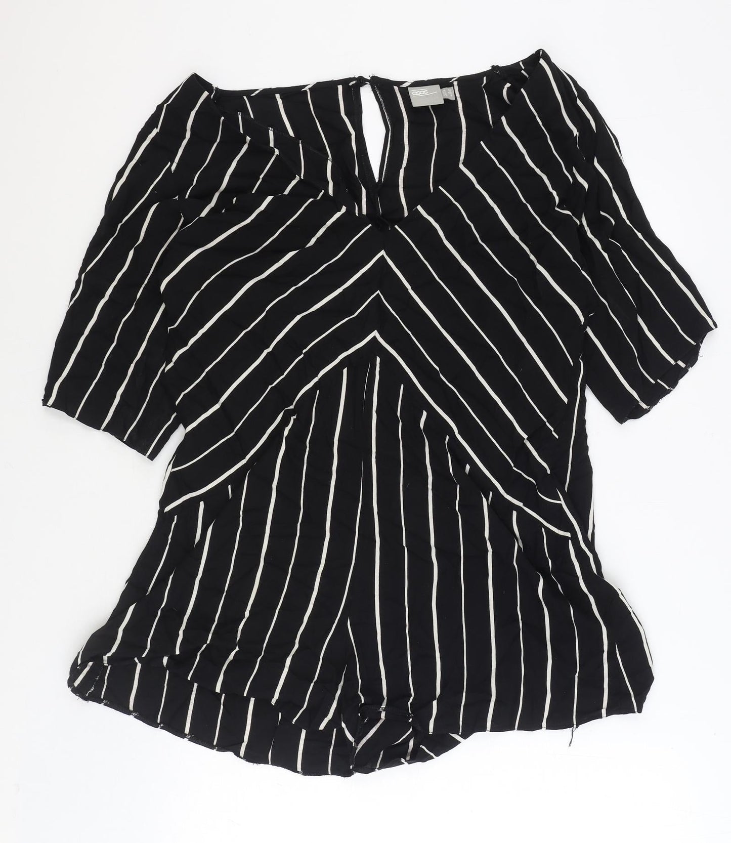 Womens UK Size 12 ASOS One-Piece Black Playsuit