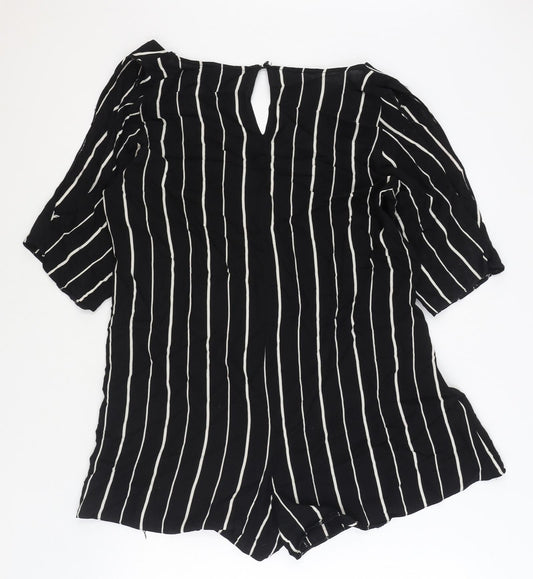 Womens UK Size 12 ASOS One-Piece Black Playsuit