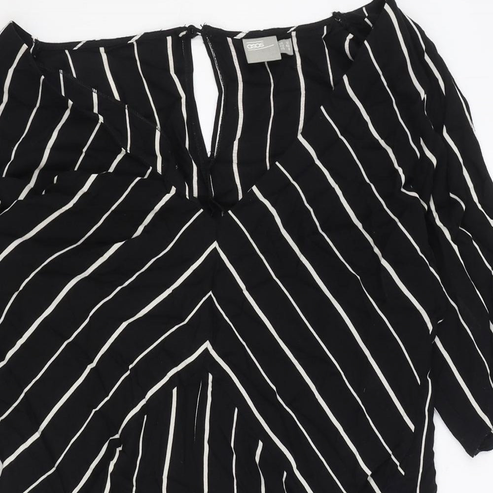 Womens UK Size 12 ASOS One-Piece Black Playsuit