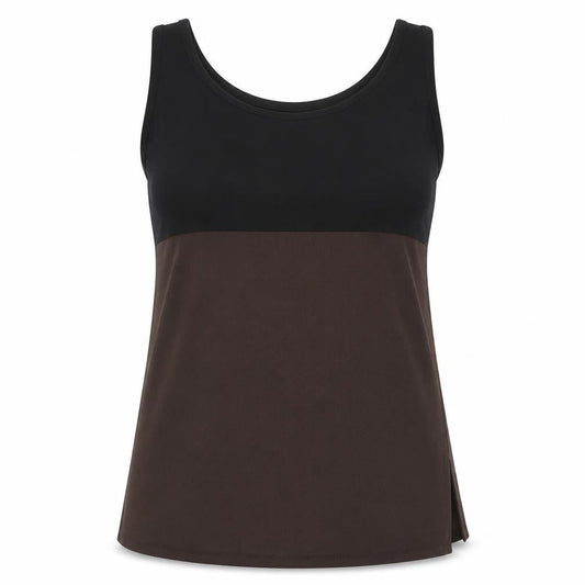 Grace Collection Womens Black Polyester Basic Tank Size 12 Scoop Neck