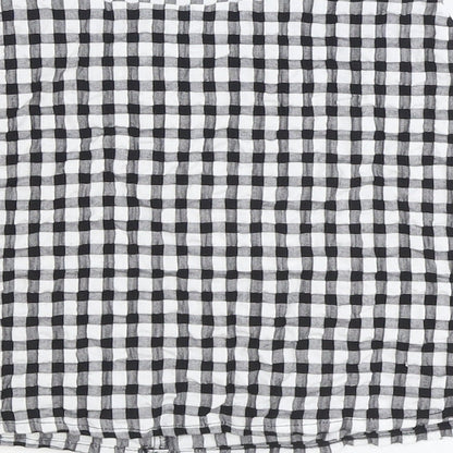 Primark Girls Black Check Polyester Wrap Skirt Size 8-9 Years Regular
