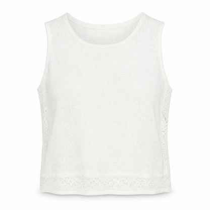 Womens UK Size XS H&M Ivory Cropped Tank