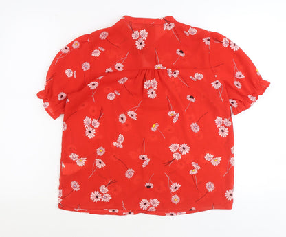 Womens UK Size 8 Pimkie Red Basic Blouse