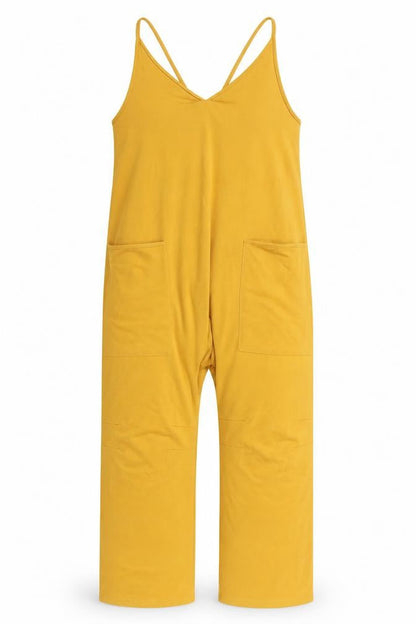 Womens UK Size S Preworn One-Piece Yellow Jumpsuit