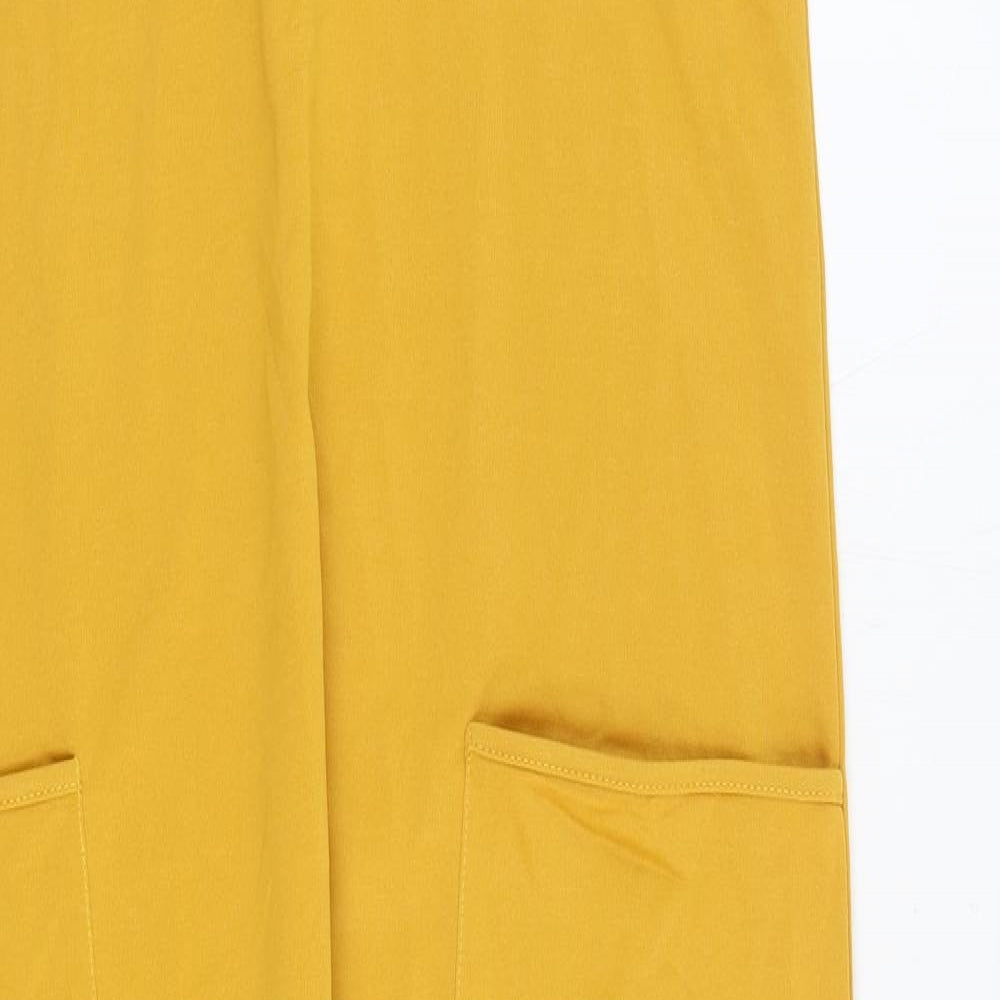 Womens UK Size S Preworn One-Piece Yellow Jumpsuit