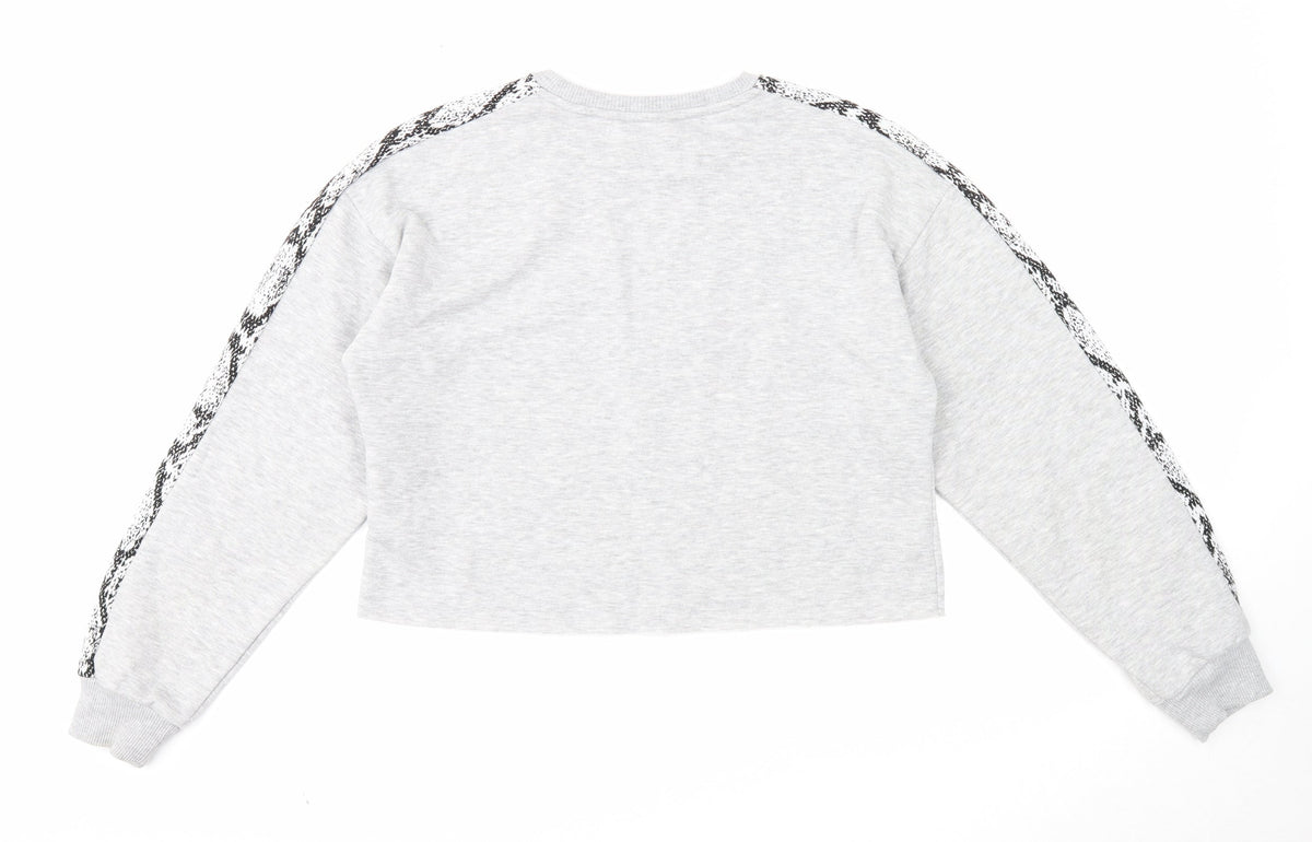 Candy Couture Girls Grey Cotton Pullover Sweatshirt Size 15 Years Pullover