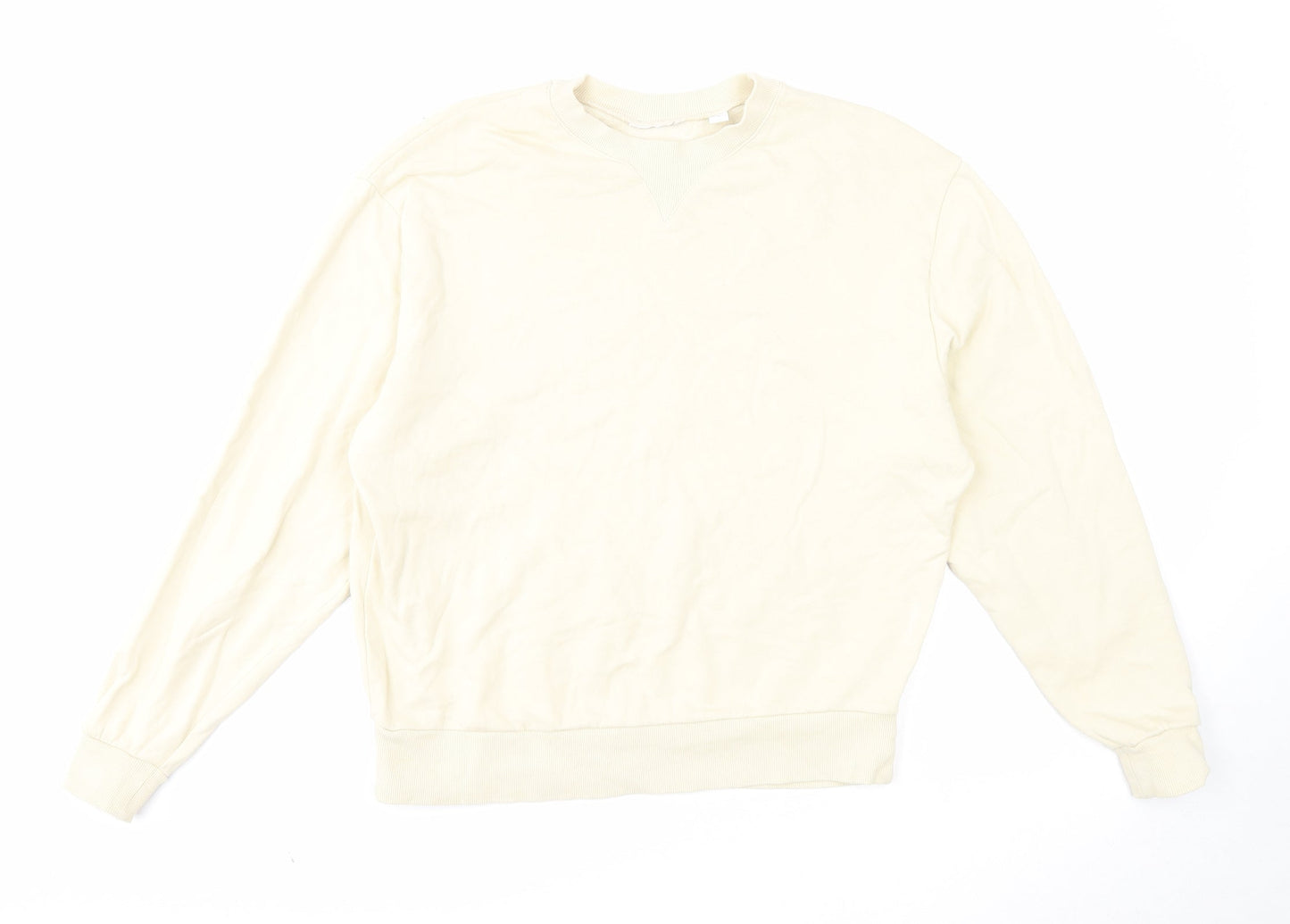 Mens UK Size XS COLLUSION Beige Pullover Sweatshirt