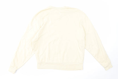 Mens UK Size XS COLLUSION Beige Pullover Sweatshirt