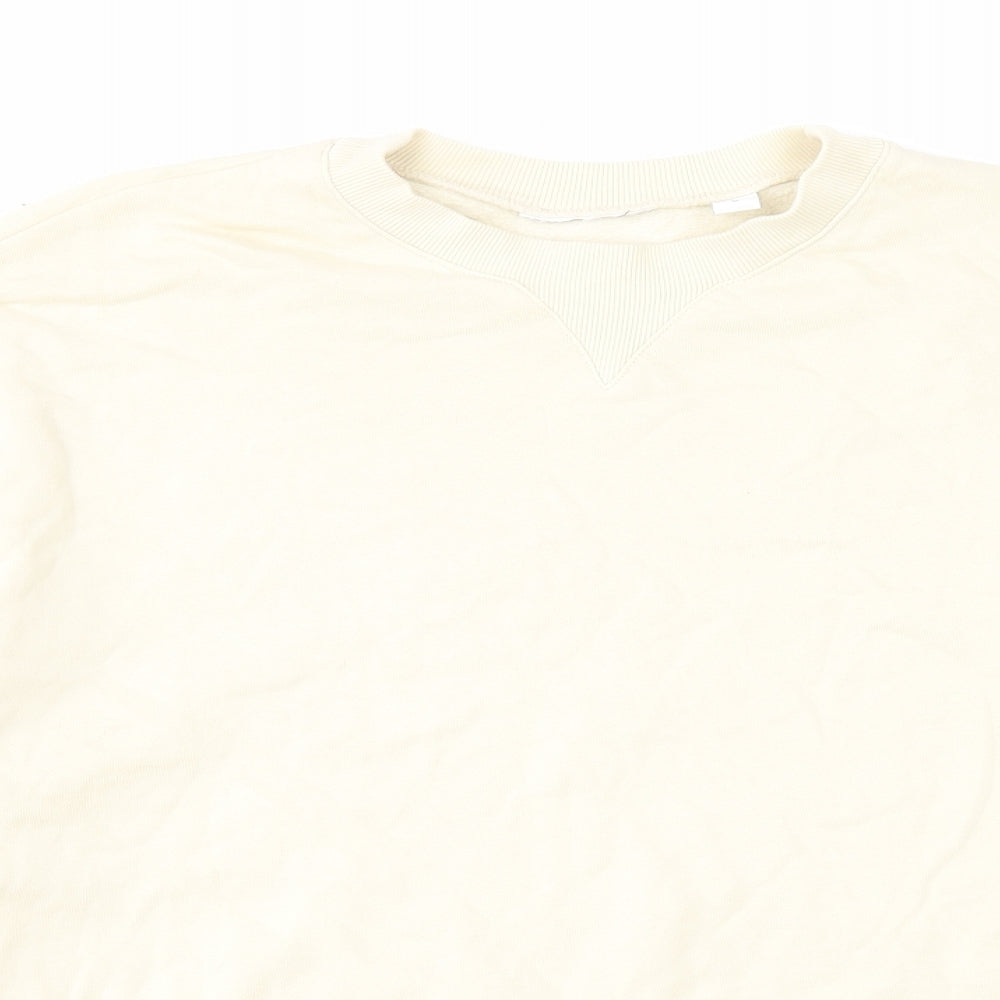 Mens UK Size XS COLLUSION Beige Pullover Sweatshirt