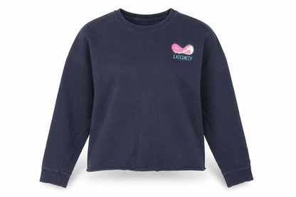 Sugar Dust Womens Blue Cotton Pullover Sweatshirt Size M Pullover