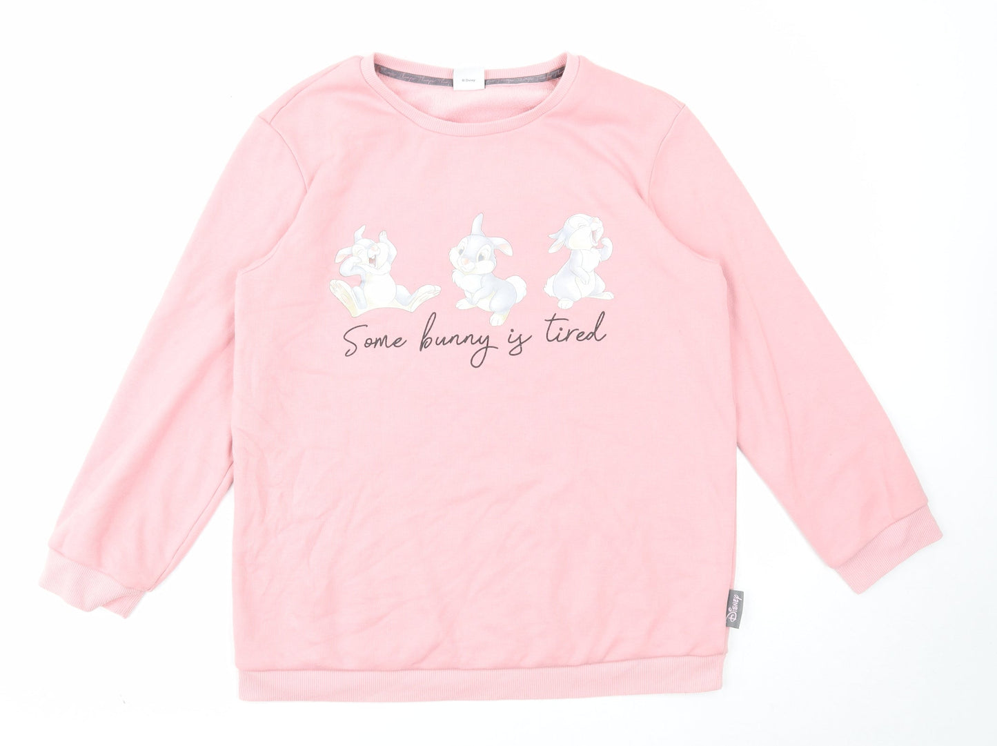 Womens UK Size S Disney Pink Pullover Sweatshirt