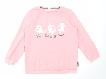 Womens UK Size S Disney Pink Pullover Sweatshirt