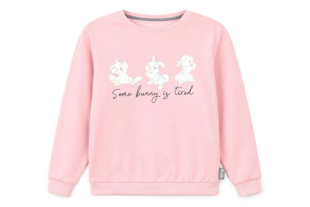 Womens UK Size S Disney Pink Pullover Sweatshirt