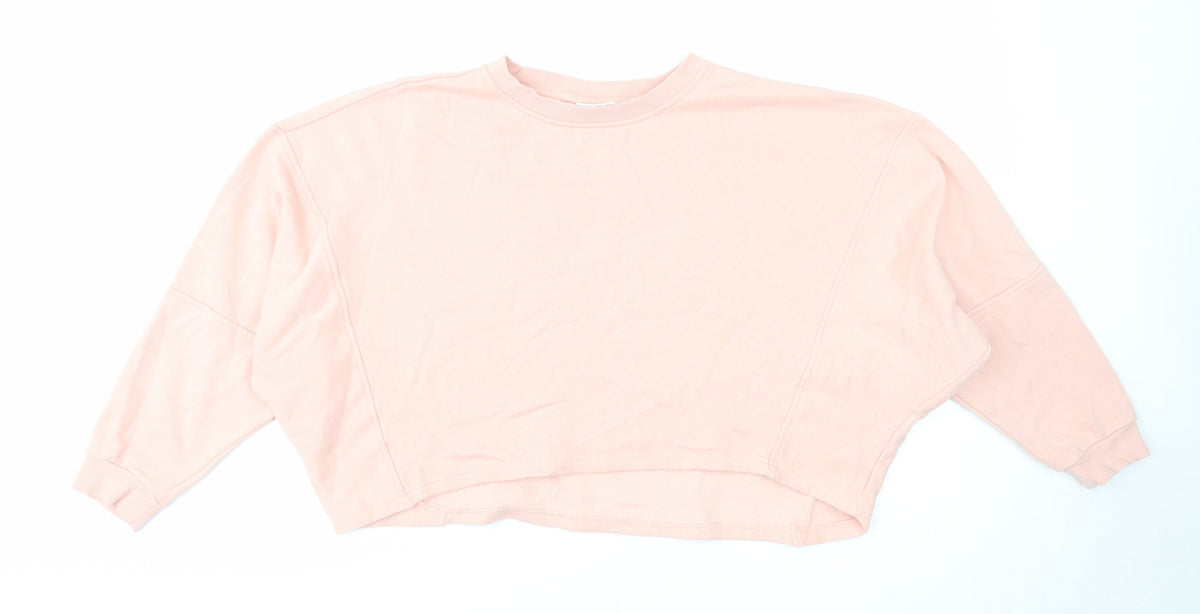 Noisy may Womens Pink Cotton Pullover Sweatshirt Size S Pullover