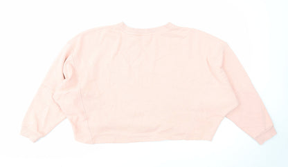 Noisy may Womens Pink Cotton Pullover Sweatshirt Size S Pullover