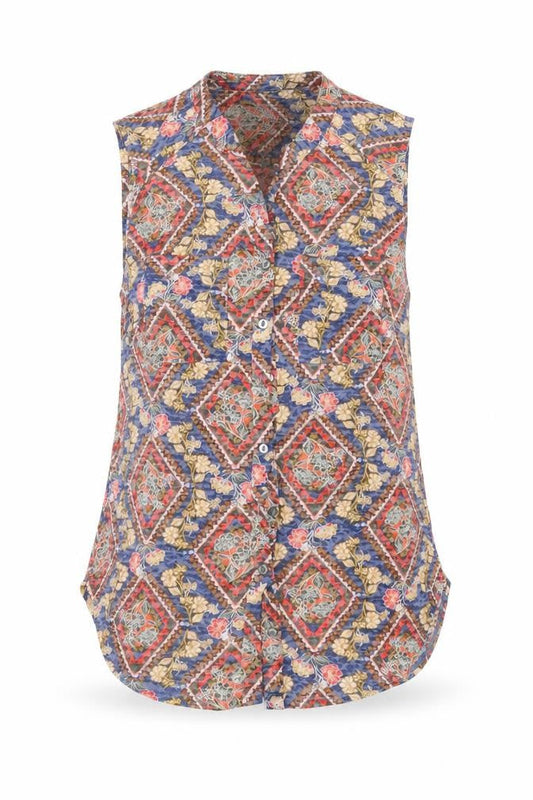 Womens UK Size 10 Per Una Blue Basic Button-Up