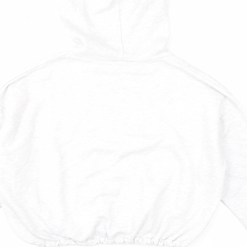 New Look Girls Grey Cotton Pullover Hoodie Size 14-15 Years Pullover - Los Angeles