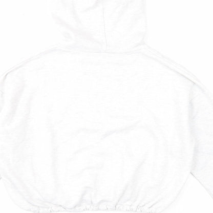 New Look Girls Grey Cotton Pullover Hoodie Size 14-15 Years Pullover - Los Angeles