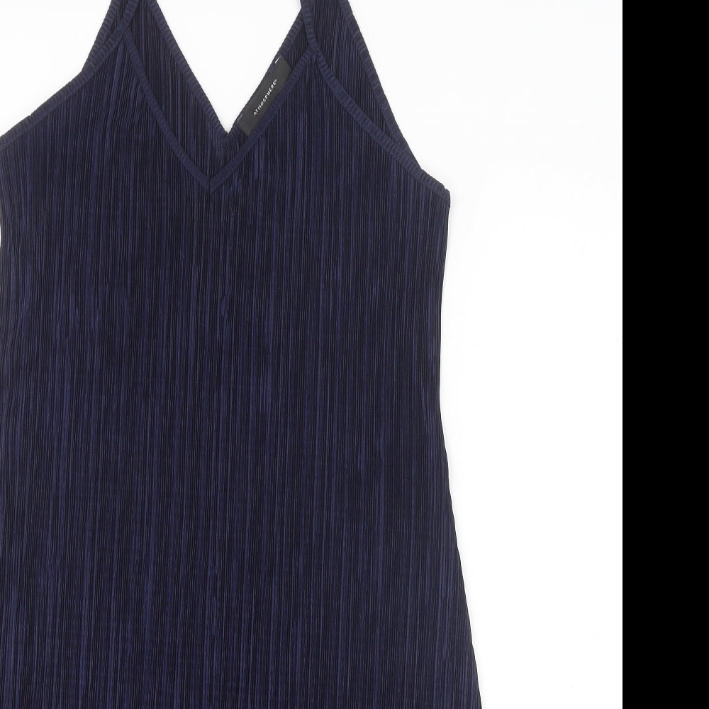 Primark Womens Blue Polyester A-Line Size 10 V-Neck Pullover