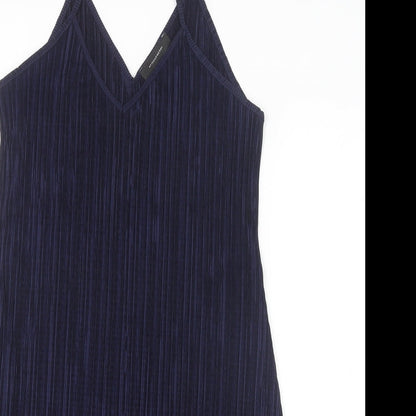 Primark Womens Blue Polyester A-Line Size 10 V-Neck Pullover