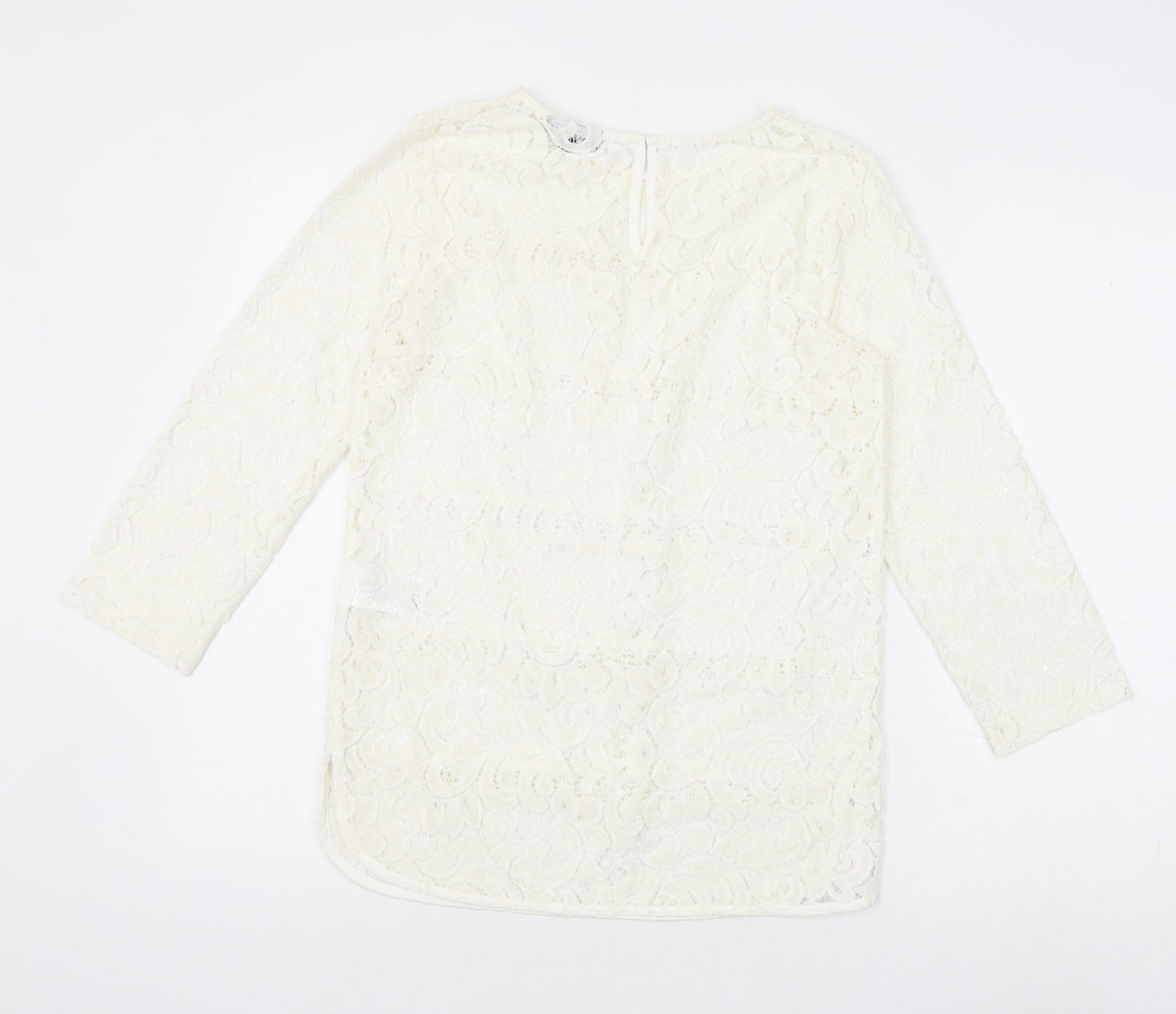 Womens UK Size 8 Warehouse White Basic Blouse