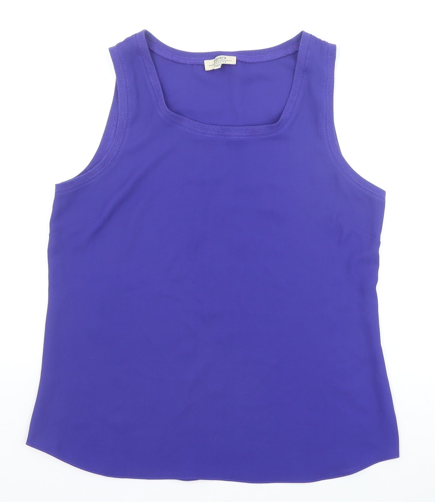 Womens UK Size 10 Papaya Blue Basic Tank