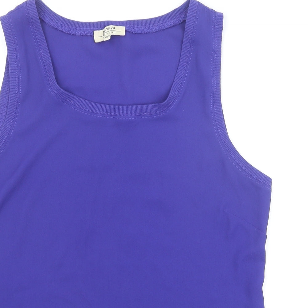 Womens UK Size 10 Papaya Blue Basic Tank