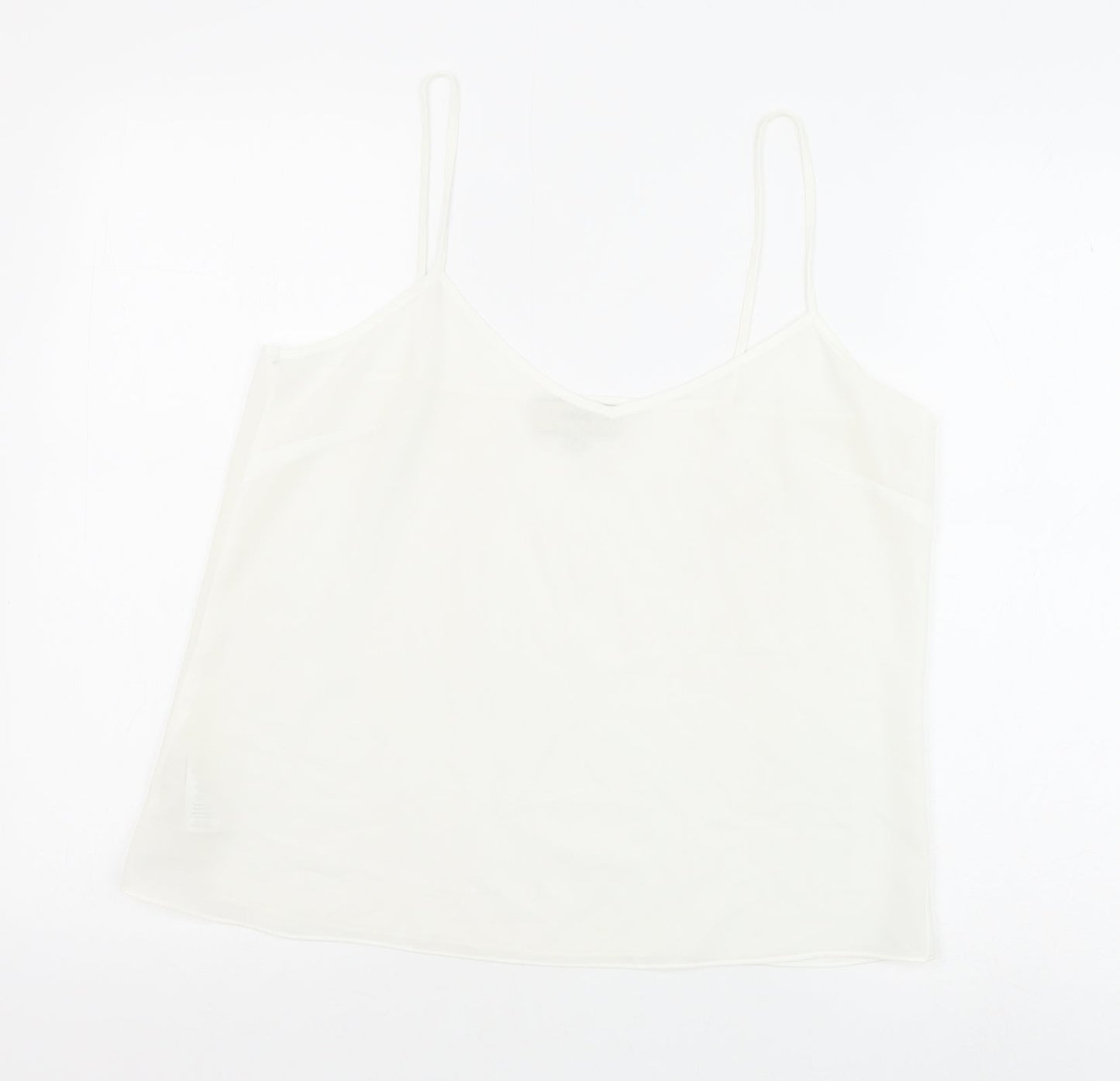 Womens UK Size 12 NEXT White Basic Tank