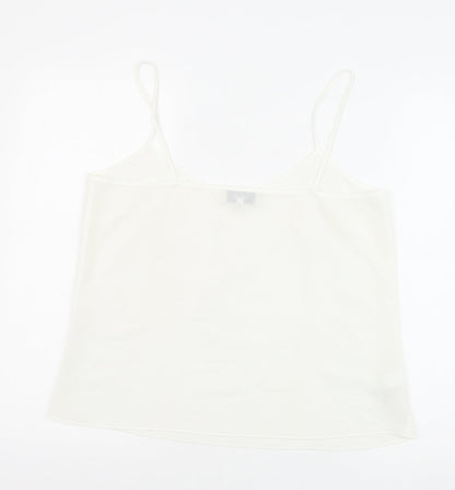 Womens UK Size 12 NEXT White Basic Tank
