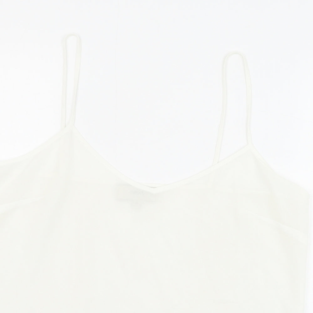 Womens UK Size 12 NEXT White Basic Tank
