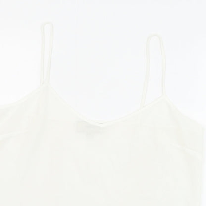 Womens UK Size 12 NEXT White Basic Tank