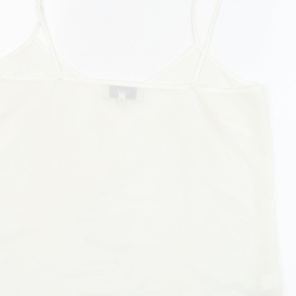 Womens UK Size 12 NEXT White Basic Tank