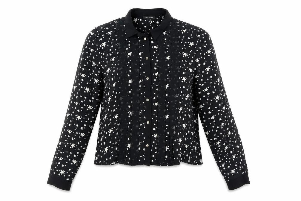 Womens UK Size 8 River Island Black Basic Button-Up