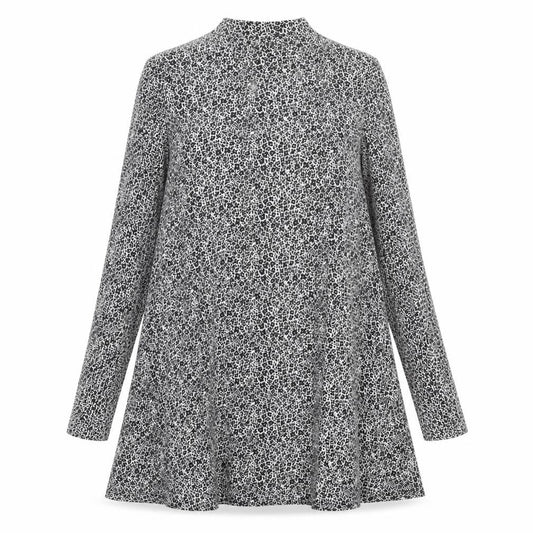 Papaya Womens Black Floral Viscose Fit & Flare Size M Round Neck Pullover