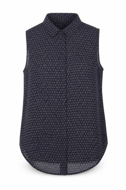 Womens UK Size 8 H&M Blue Basic Button-Up