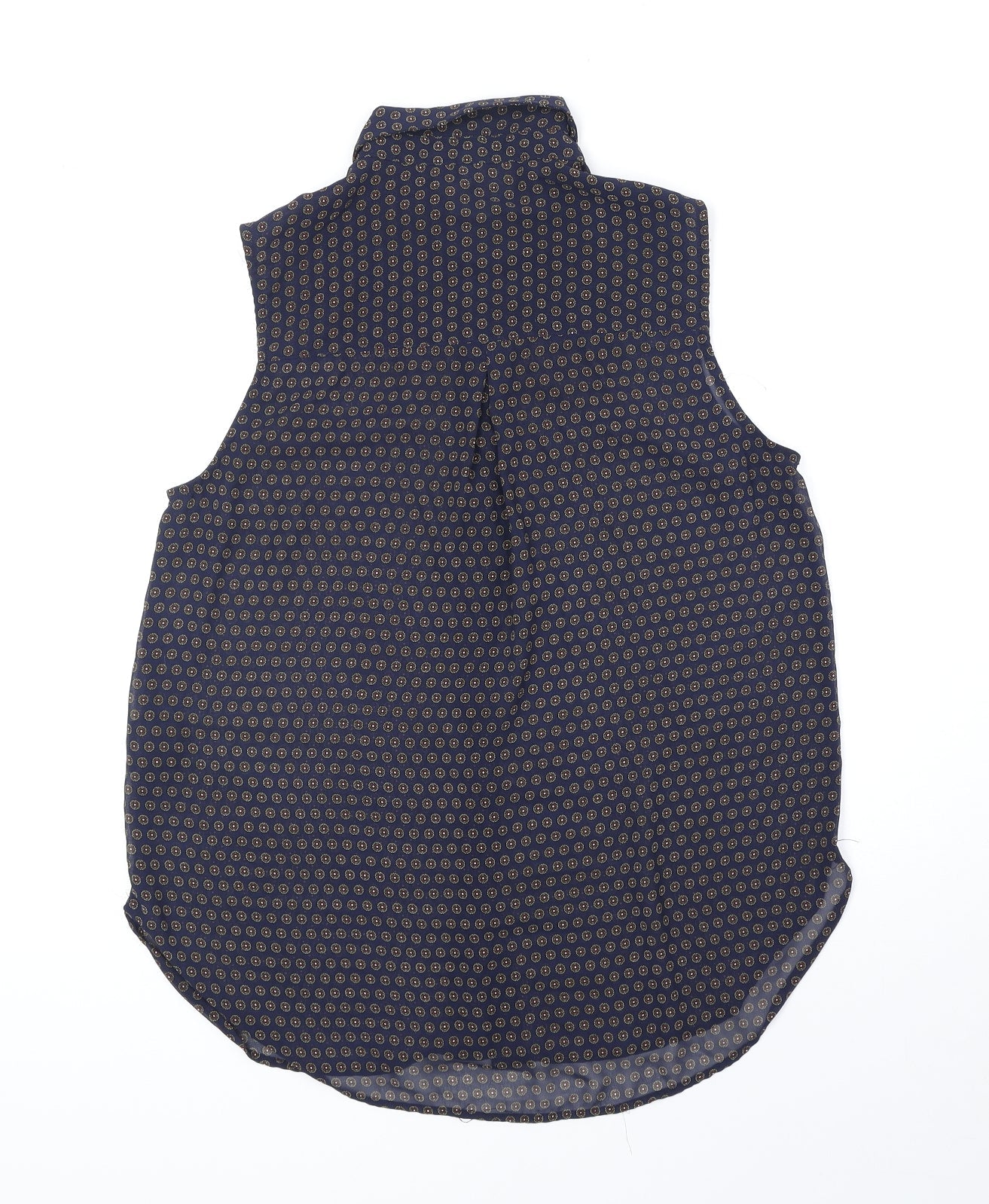 Womens UK Size 8 H&M Blue Basic Button-Up