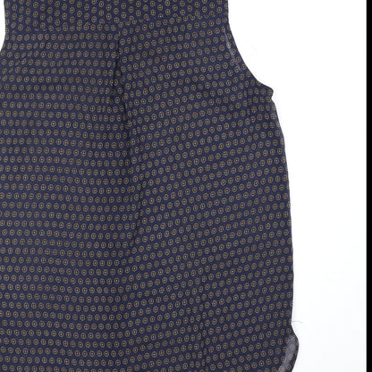 Womens UK Size 8 H&M Blue Basic Button-Up