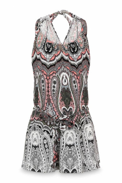 Monsoon Womens Multicoloured Paisley Viscose Basic Blouse Size 6 Scoop Neck