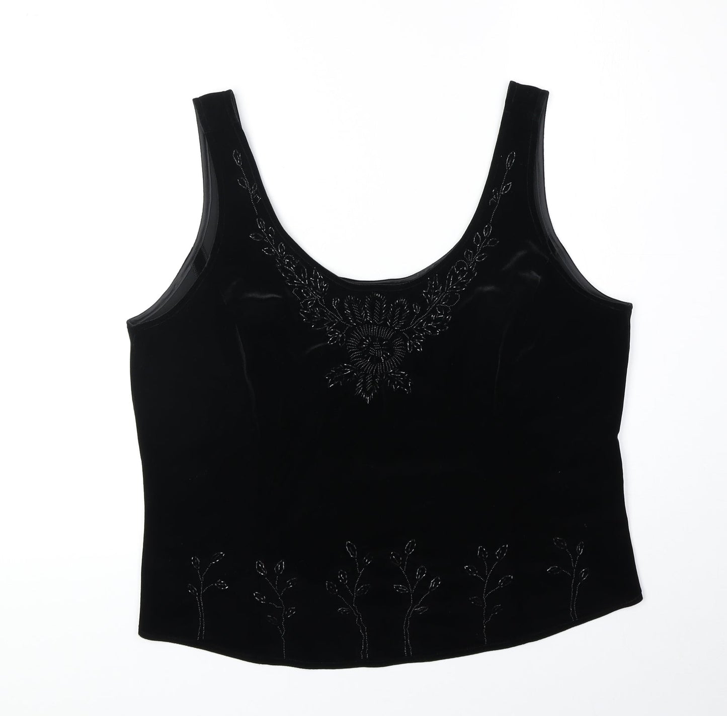 Womens UK Size 18 Marks and Spencer Black Basic Tank