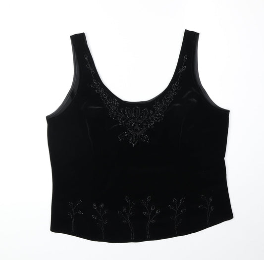Womens UK Size 18 Marks and Spencer Black Basic Tank