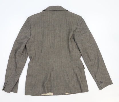 Atmosphere Womens Beige Polyester Jacket Blazer Size 12