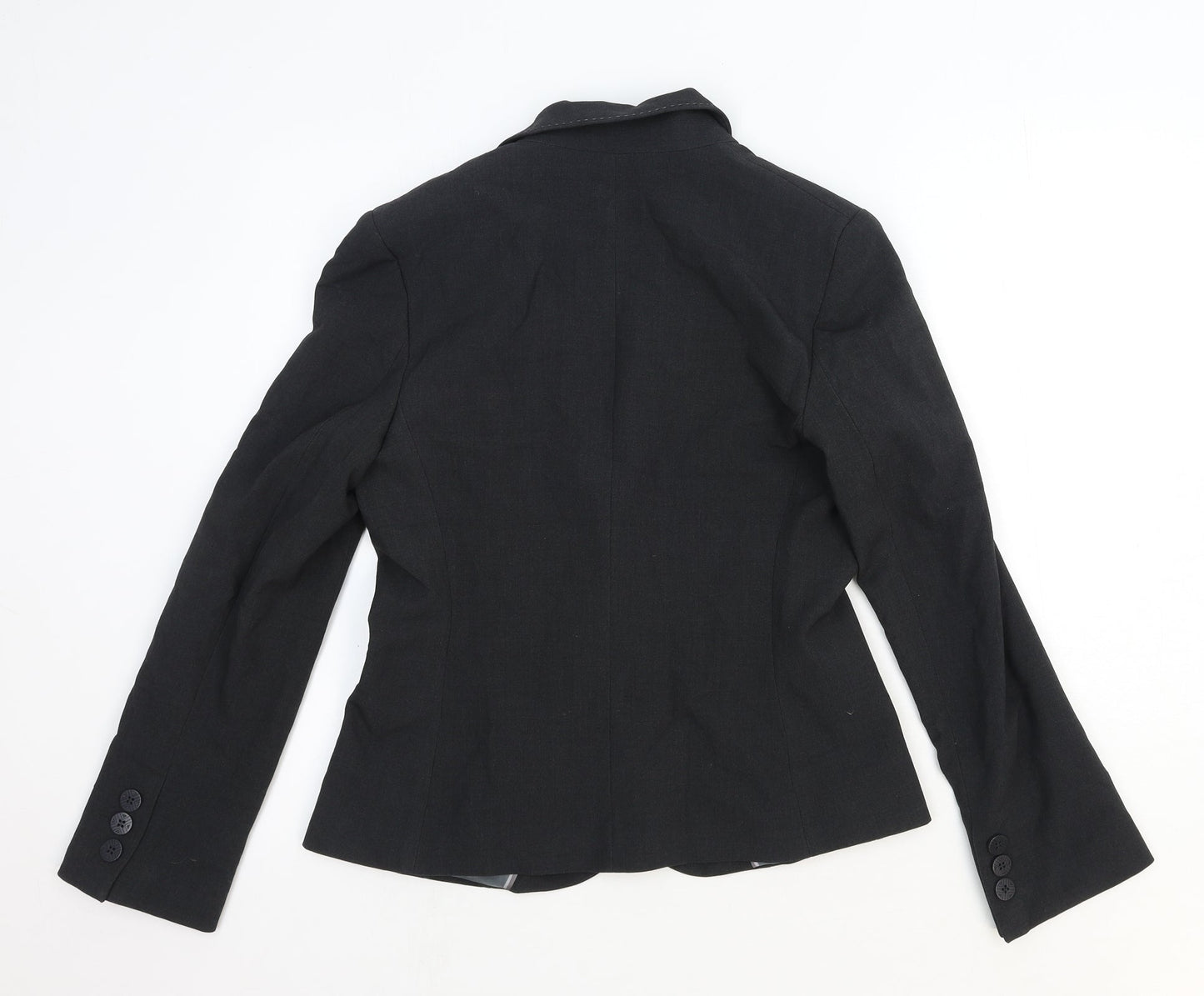 Marks and Spencer Womens Grey Polyester Jacket Blazer Size 10