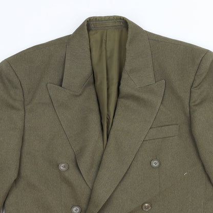 Classic Mens clothing Mens Green Polyester Jacket Blazer Size S Regular
