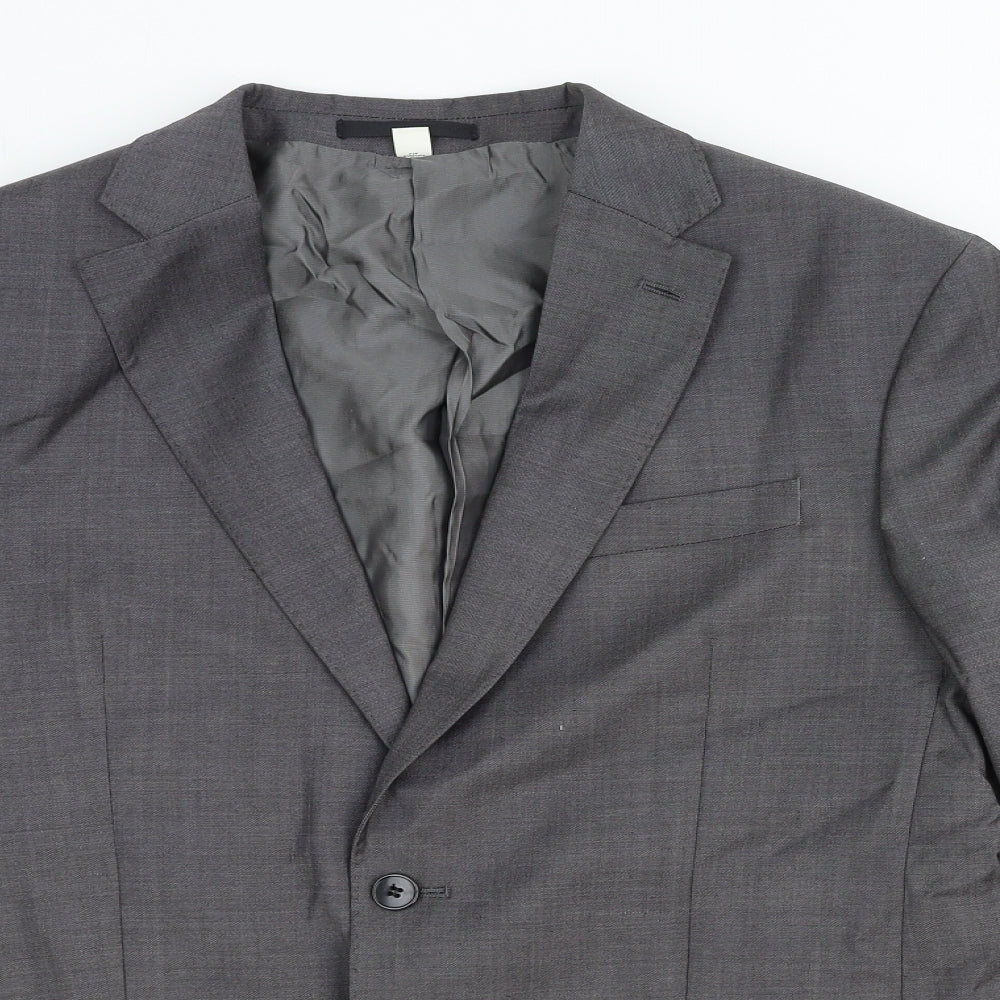 Marks and Spencer Womens Grey Wool Jacket Blazer Size L