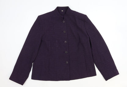 Womens UK Size 16 Preworn Purple Pea Coat