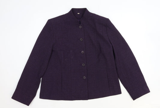 Womens UK Size 16 Preworn Purple Pea Coat