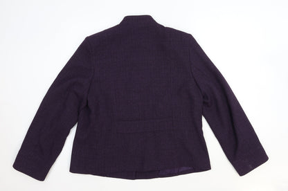 Womens UK Size 16 Preworn Purple Pea Coat