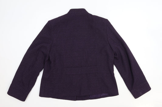 Womens UK Size 16 Preworn Purple Pea Coat
