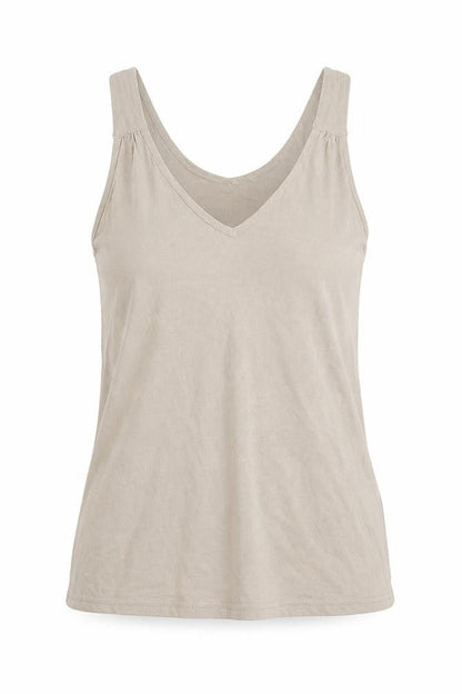 Womens UK Size 8 La Redoute Beige Basic Tank