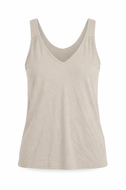 Womens UK Size 8 La Redoute Beige Basic Tank